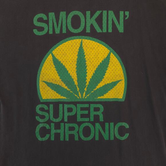 The Kayo Corp Smokin Super Chronic Crew Neck Graphic T Shirt Mens Size XL Black - Picture 4 of 9
